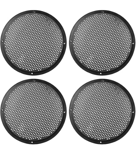 Rejillas Protectoras Para Altavoz De 4 Pulgadas (2 Unidades) - Acero Laminado En Frío Y ABS, Negro