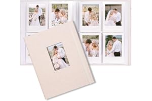 Vienrose Mini Polaroid Photo Album Book 208 Photos 2x3 Inch Pictures for Fujifilm Instax Mini 7s 8 9 11 25 26 40 50s 90 Evo Z2300 Instant Camera, Polaroid Snap Beige 1 Pack