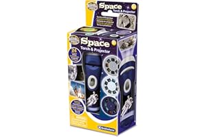 Brainstorm Toys: Space Torch and Projector, Creates Clear, Precise Images up to One Metre Wide, Fun Project Doubles as Handy Torch Flashlight, STEM, For Ages 3 and up