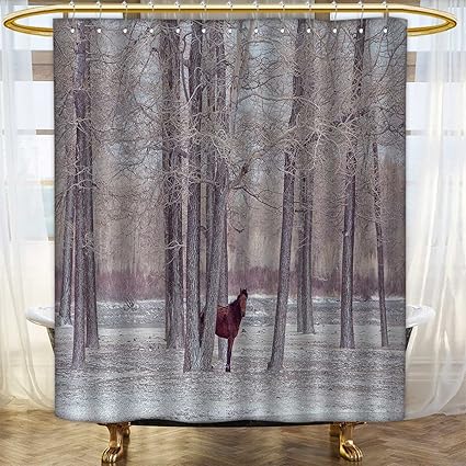 Amazon Com Anhounine Equestrian Shower Curtains Sets Bathroom