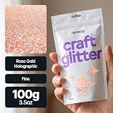 Hemway Rose Gold Holographic Glitter 100g Fine Craft Resin Nail Cosmetic view 2