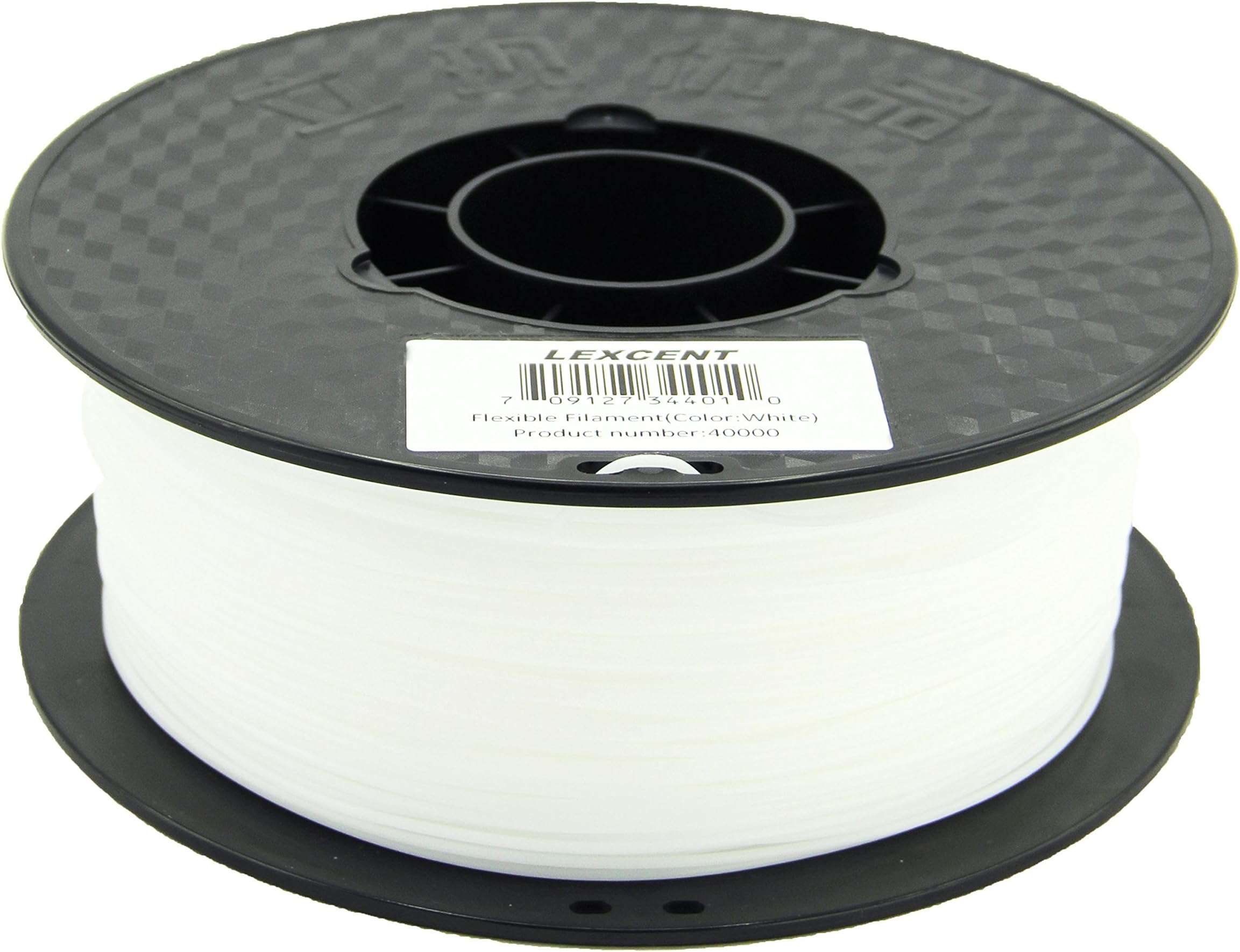 Lexcent TPU Flexible 3D Printer Filament - 1.75mm 1kg Spool (white)