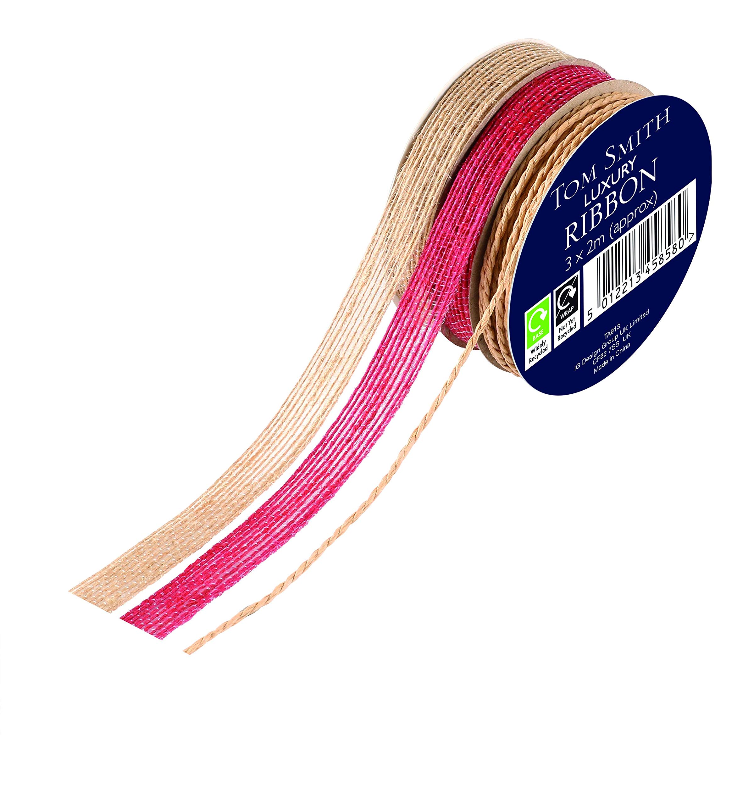 Tom Smith Kraft Ribbon Spool 29726, Brown, 3X2Cm