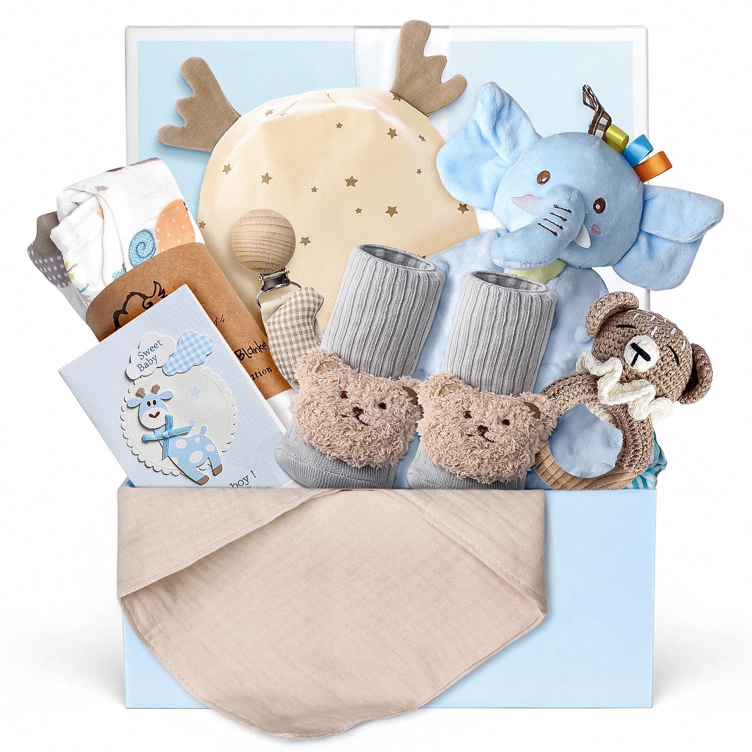 Photo 1 of Strawberry Fairy 10PCS Baby Gift Sets, Baby Gift Basket for Boys Girls, Gender Neutral Gifts, Baby Bath Sets for New Baby, Rattle Swaddle Blanket Baby Gifts for Boys Girls