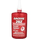 Loctite 135375 Red 262 High Strength Thread Locker, 300 Degrees F Maximum Temperature, 250 mL Bottle
