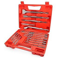 wesleydrill 17PCS Rotary Hammer & Chisels Masonry