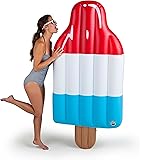 BigMouth Inc Giant Ice Pop Pool Float, 6' Tall Inflatable Popsicle Vinyl Summer Pool or Beach Toy, Patch Kit Included