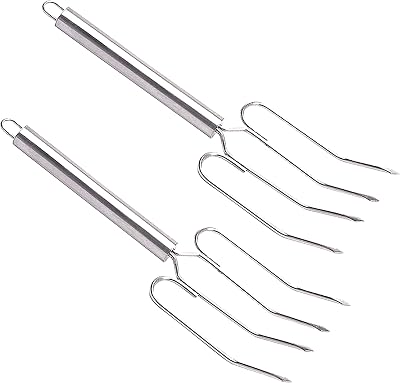 MasterClass Stainless Steel Meat Lifting Forks Set of 2 24 cm