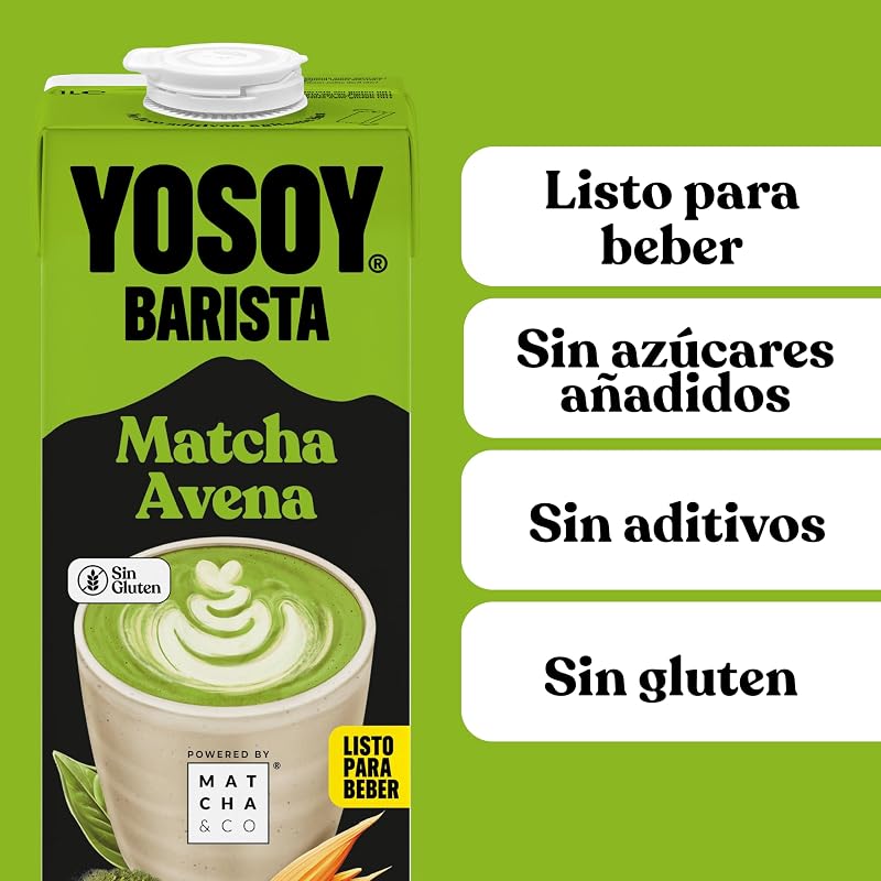 Bebida de Legumes Matcha, Pacote de 6 x 1L