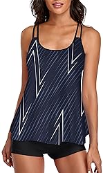 Omichic Women's Loose Bathing Suits Tankini Top