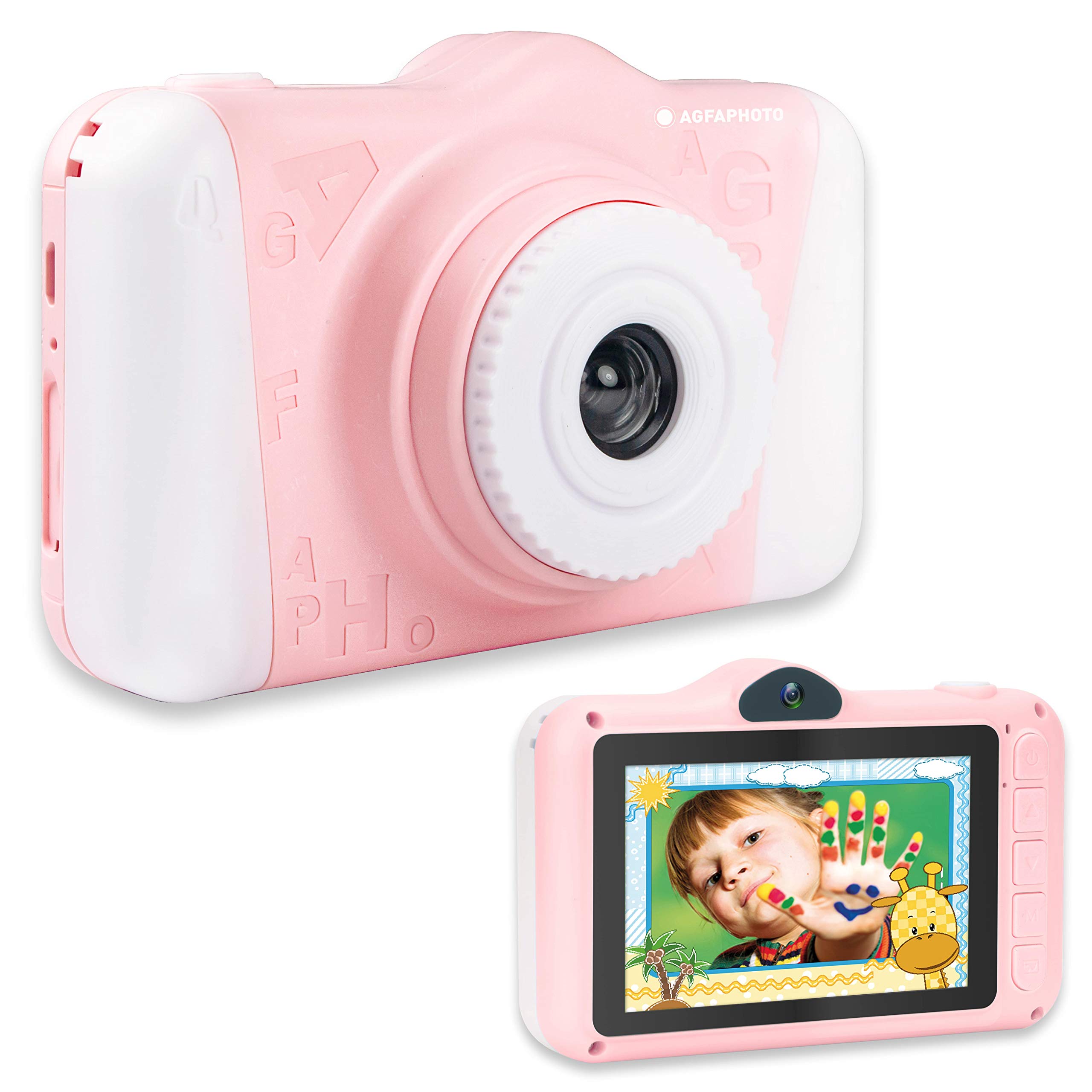 AGFA ARKC2PK PHOTO Realikids Cam 2 - Digital Camera for Children (12MP Photo, Video, 3.5 Inch LCD Screen, Photo Filters, Selfie Mode, Lithium Battery) Pink