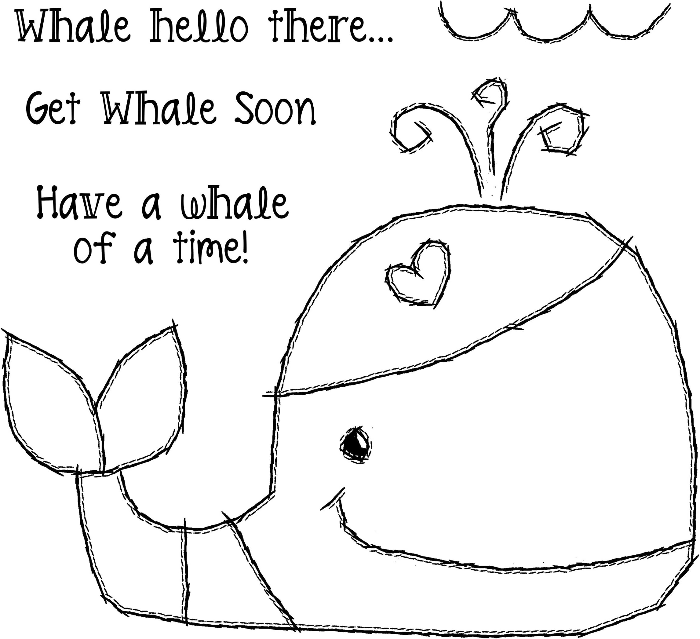 Woodware Craft Collection Francoise Collection-Whale Hello-Clear Magic Stamp, Polymer 10.5 x 13.5 x 0.8 cm