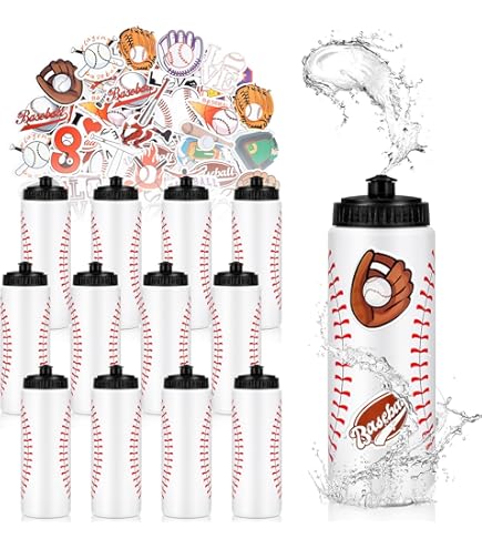 thumbnail image 2 of 24oz Sports Bottles 12 Pack Baseball Theme Water Bottles - 24oz 2 of 11