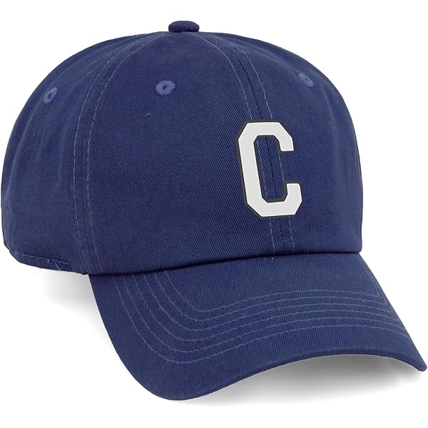 Customized Letter Intial Baseball Hat A to Z Team Colors, Navy Cap