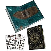 CZYY DND Battle Map Book – 32 Reusable Dry/Wet Erase Mats with 100+ Scenery Decals, 1" Grid & Lay-Flat Binding - Portable RPG