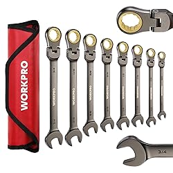 WORKPRO 8-piece Flex-Head Ratcheting Combination