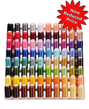 80 Cones (1100 Yards Each) of Polyester Embroidery Threads for Janome, Brother Babylock Singer Pfaff Husqvarna Bernina Machines From Threadnanny