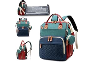 Lamroro Diaper Bag with Changing Station, 3 in 1 Baby Diaper Backpack