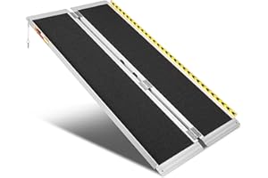 ORFORD Portable Wheelchair Ramp 5FT, 60''L×28.7''W Handicap Ramps, Non-Skid Aluminum Wheel Chair Ramp, Threshold Ramps for Doorways, Wheelchair Ramps for Home Steps, Stairs, Entry, Doorways