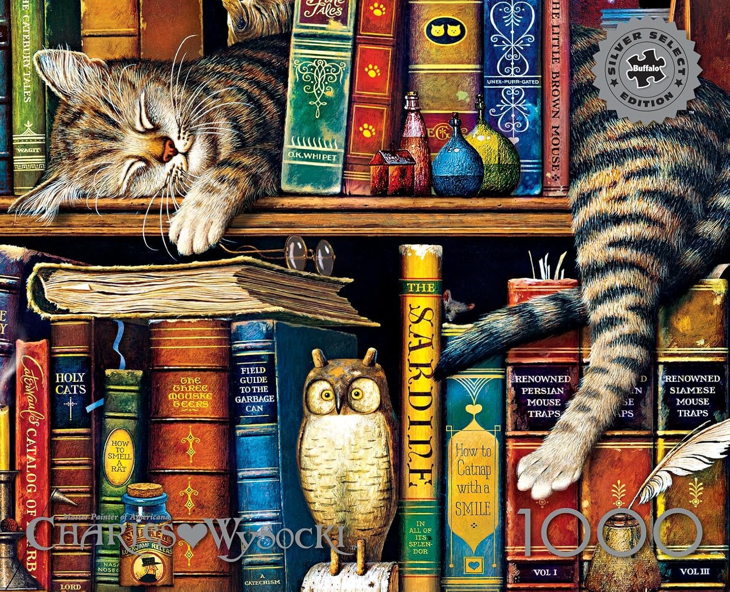Buffalo Games - Charles Wysocki - Frederick The Literate - 1000 Piece Jigsaw Puzzle for Adults -Challenging Puzzle Perfect for Game Nights - Finished Size is 26.75 x 19.75