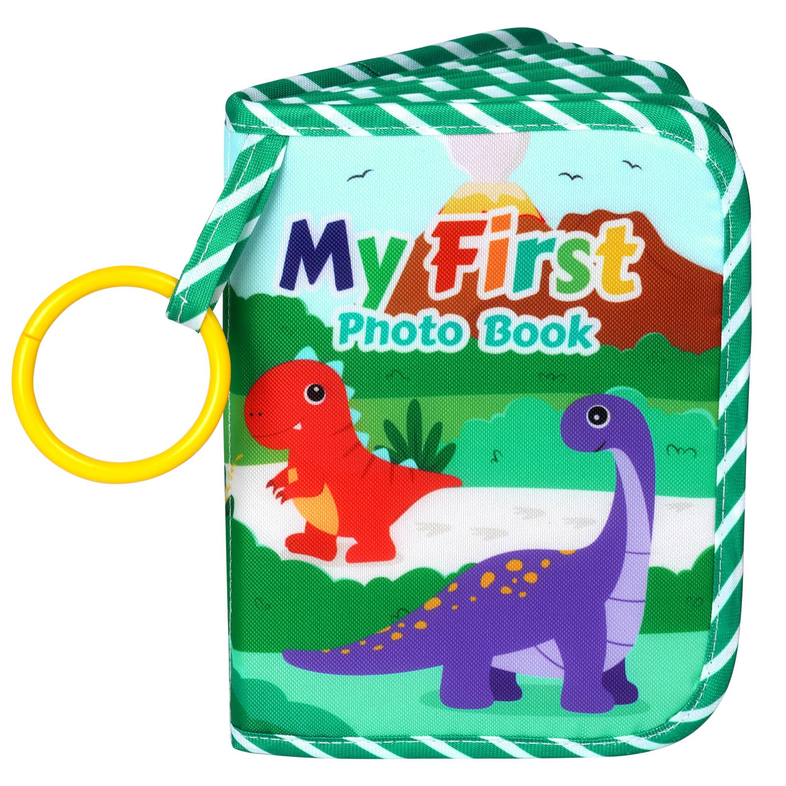 Aolso Baby Photo Album, Baby Memory Book Soft Cloth Book, Dinosaur Photo Album, Family First Year Memory Photo Book Album, My First Photo Book for Family Newborns Shower Party Favors