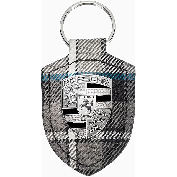 正規品・希少 Porsche ぺピタ キーホルダー Amazon.com: Porsche Pepita Black and White Key Chain