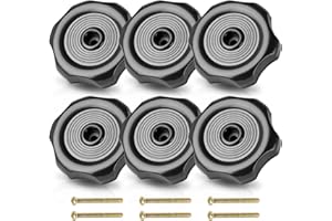 chaseroad 6 PCS RV Window Vent Knob 1" Shaft, Premium Plastic Window and Vent Replacement Knob 2-1/4 Inch Diameter, Travel Trailer Window Knobs for Window Ventilator