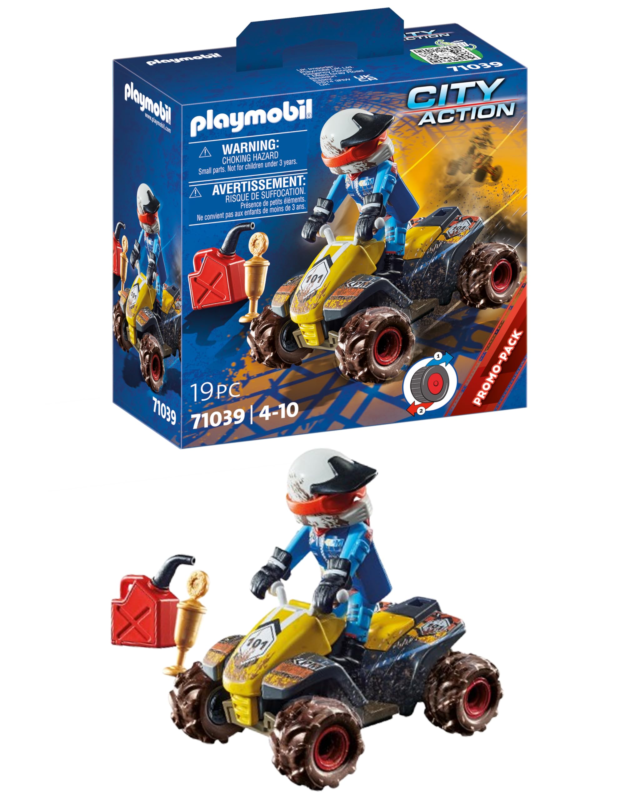 Playmobil 71039 City Action Off-Road Quad, rescue, Racing, quad bike, Fun Imaginative Role-Play, PlaySets Suitable for Children Ages 4+