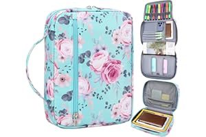 JIANYA Bible Cover Bible Case for Girls Kids Lds Scripture Church Bag Women Bible Protective with Handle and Zipper Pocket