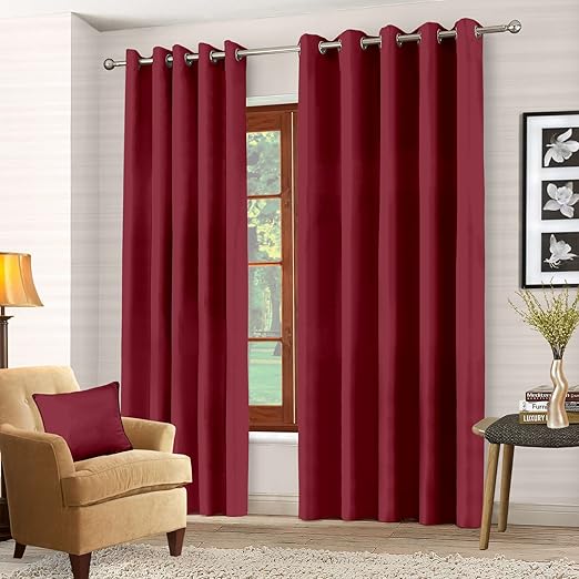 Luxury Pair Thermal Blackout Curtains Ring Top Eyelet Fully Lined