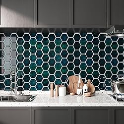 CRE8TIVE 4 Sheets Peel and Stick Tiles Backsplash