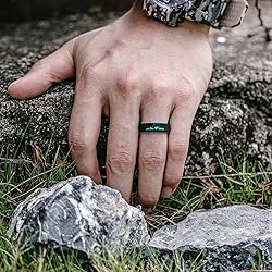 ThunderFit Silicone Wedding Ring Unisex, Laser