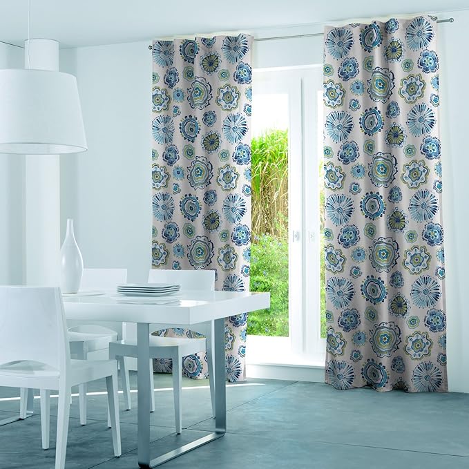 title=Maison Decor Groove- Tenda con passante nascosto, acrilica, colore blu, 140 x