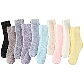 Jspupifip Fluffy Socks for Women 10 Pairs Soft Home Slipper Socks Winter Fluffy Sleeping Christmas Sock
