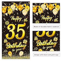 wongmode Happy 35th Birthday to You Door Banner
