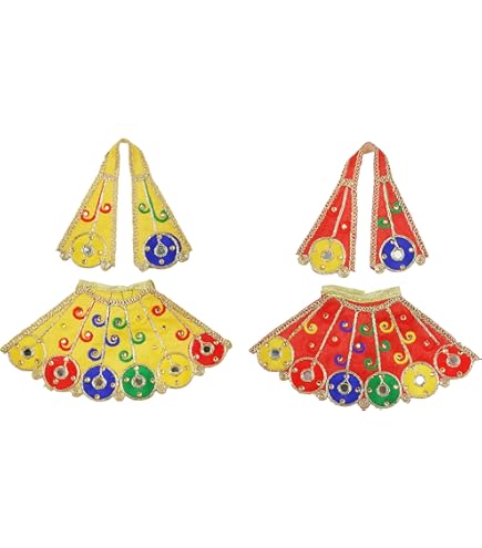 Laxmi Durga Devi MATA Kleider Set - Traditionelle Puja Kleidung Für Götterstatuen