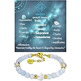 Ayriwoyi Zodiac Bracelets for Women 12 Constellations Healing Crystal Shiny Facet Beads Birthstone Bracelet Birthday Inspirational Gifts for Women Horoscope Astrological Bracelet