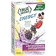 TRUE CITRUS - Wild Blackberry Pomegranate (Pack of 12) - Energy Drink Powder Mix - Sugar Free Energy Drinks