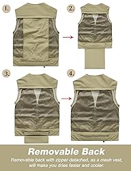 Flygo Men's Fishing Vest Summer Outdoor Lightweight