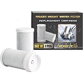 Eurolife Faucet Mount Replacement Filter Cartridge, Compatible with Faucet Water Filter Systems, 2-Pack, 7-Stage High Efficiency Filtration, Easy Installation, BPA Free