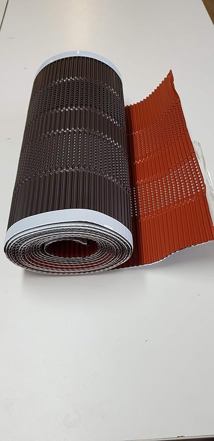 Closoir Faîtage Aluminium 400mm X 10m - Ventilé Souple RAL 8004 Rouge