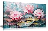 THRLVEART Lotus Bedroom Wall Decor for Women - Pink