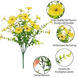 MACTING Artificial Flowers for Outdoors 24 Bundles