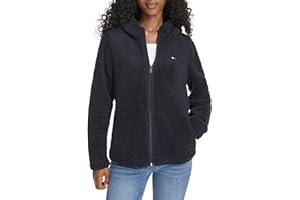 Tommy Hilfiger womens Zipper Hoodie Sherpa Fuzzy Jacket