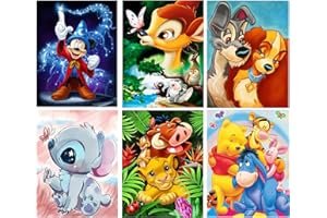 ACELII 5D Diamond Painting Kits for Adults Beginners, Round Full Drill 6 Pack Diamond Art Kits, DIY Crystal Rhinestones Paint by Diamonds Dots Art Kit, Home Wall Decor 9.8x13.8 Inch