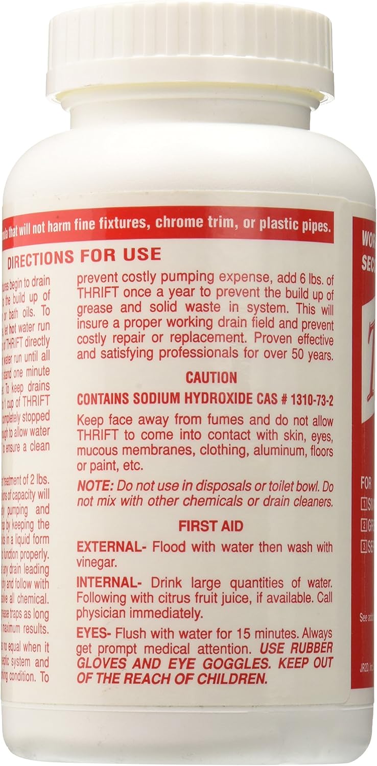 Thrift T-100 Alkaline Based 1-Pound Granular Drain Cleaner: Home Improvement
