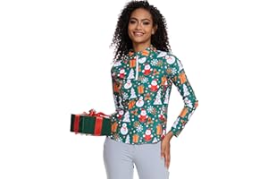 M MOTEEPI Womens Golf Shirt Long Sleeve Athletic Quarter Zip Pullover Sun Protection with Pocket