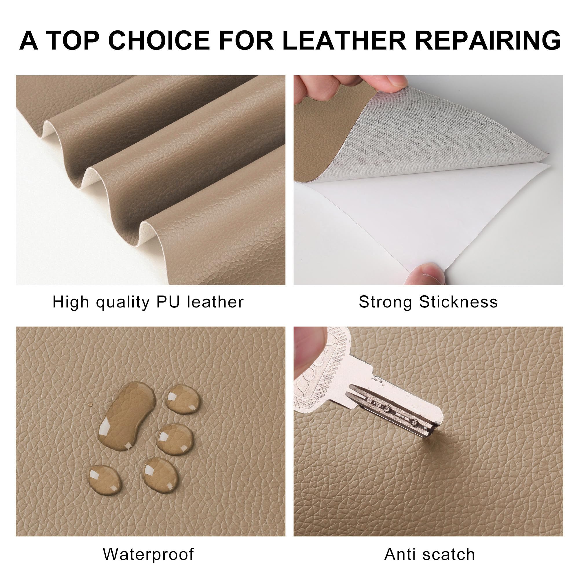 YAFLC Leather Repair Patch for Furniture, 4