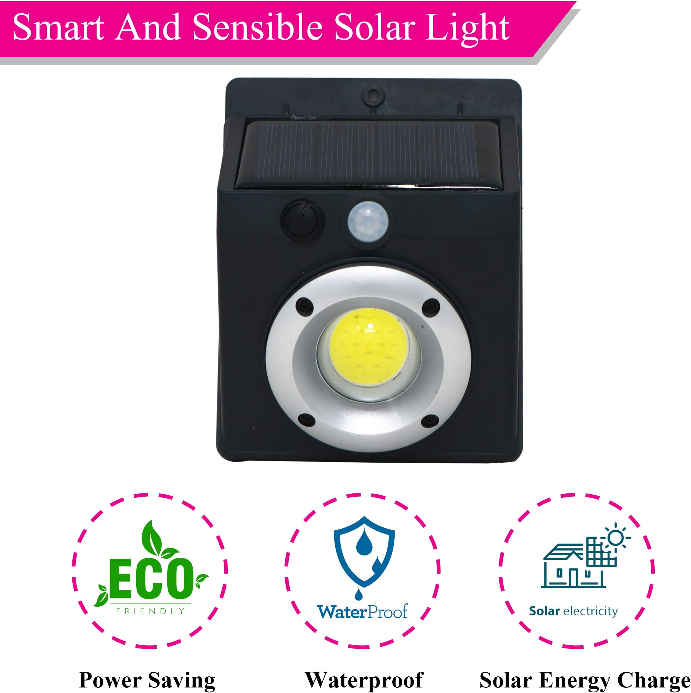 Voroly Upgraded Solar Motion Sensor Light for Outdoor Home Weatherproof for Driveway Garden Path Yard (Single-Light)