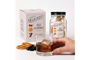 CRAFTY MIXOLOGIST Old Fashioned Cocktail Infusion Kit – Mason Jar Alcohol Infuser with Dehydrated Dried Fruits and Herb – Alcohol Infusion Kit for Drink Mixes, Serves 8-16 Drinks, Cocktail Gifts for Women and Men
